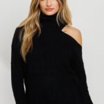 One Open Shoulder Sweater Black