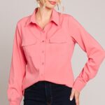 Lawn Double Breast Pocket Dress Shirt